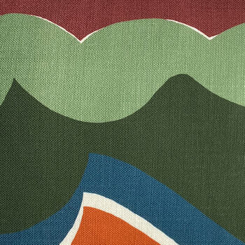 Grover Abstract Linen Christmas Stocking, 2 of 3