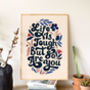 'Life Is Tough But So Are You' Positive Quote Print, thumbnail 1 of 3