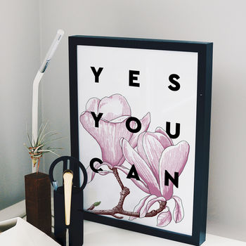Personalised Magnolia Flower Tree Botanical Art Print, 3 of 4