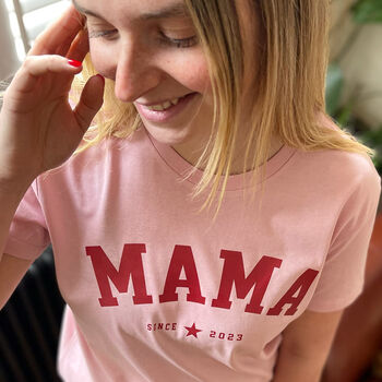 Personalised Mama Est New Mum T Shirt, 6 of 7