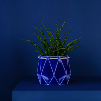 Origami Self Watering Eco Plant Pot: 18cm | Navy, 5 of 10