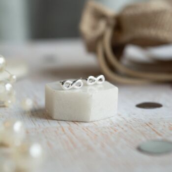 Sterling Silver Valentines Earrings, Infinite Love, 2 of 5