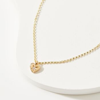 Fine Solid Gold Sapphire Heart Bracelet, 3 of 4