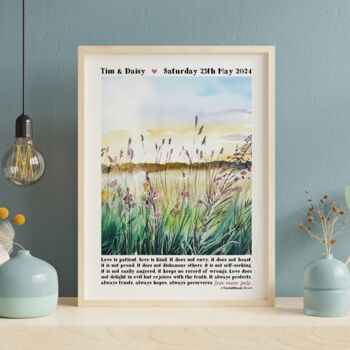 Personalised Wedding Print Love Is Patient One, 3 of 9