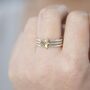 Lunar Three Star Silver And Gold Stacking Ring Set, thumbnail 4 of 7