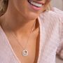 Sterling Silver Triple Eternal Ring Pendant Personalised Necklace, thumbnail 2 of 11