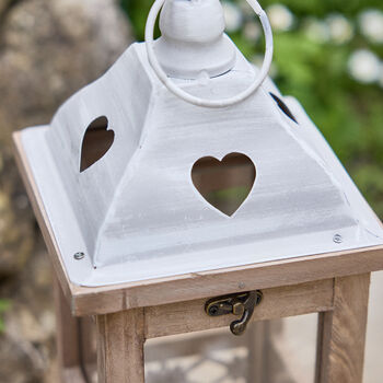 Amor Wood And Metal Heart Lantern, 3 of 4