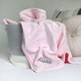 Personalised Embossed Star Pink Baby Blanket, thumbnail 4 of 8