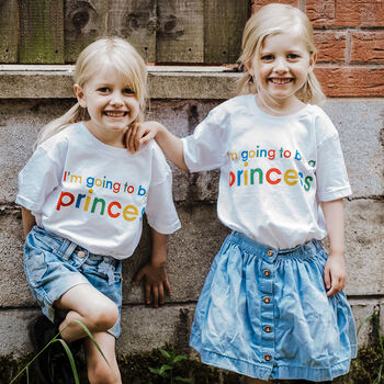 Children's Princess Rainbow Text Slogan Tee, 2 of 4