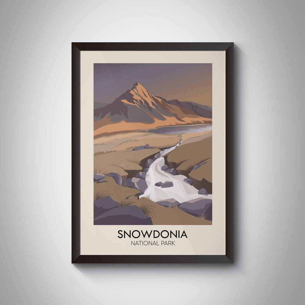 Snowdonia National Park Travel Poster Art Print, 1 of 8
