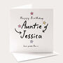 Personalised Auntie Birthday Card, thumbnail 1 of 4