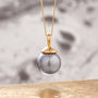 Pearl Pendant In Gold Vermeil Necklace, thumbnail 2 of 7
