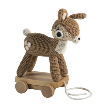 Crochet Deer Pull Along Toy, 3 of 3