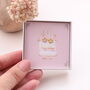 'Happy Birthday' Sterling Silver Little Flower Earrings, thumbnail 1 of 7