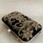 Black Velvet Rectangular Clutch Bag, thumbnail 2 of 10