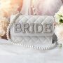 Personalised Pearl And Diamante Bride Bag, thumbnail 3 of 6