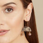 Labradorite And Emperador Marble Crystal Hoop Earrings, thumbnail 1 of 7