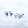 Tiny Delicate Opal Earrings, thumbnail 1 of 5