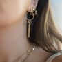 Gravity Earrings 14k Gold Filled And Herkimer Diamonds, thumbnail 2 of 8