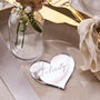Personalised Silver Heart Wedding Place Setting, thumbnail 2 of 5