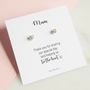 Thank You Mum Tie The Knot Earring Gift Box, thumbnail 2 of 5