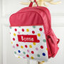 Personalised Girl's Patterned Red Rucksack, thumbnail 7 of 12