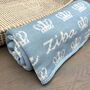 Personalised Knitted Crown Baby Blanket, thumbnail 2 of 7
