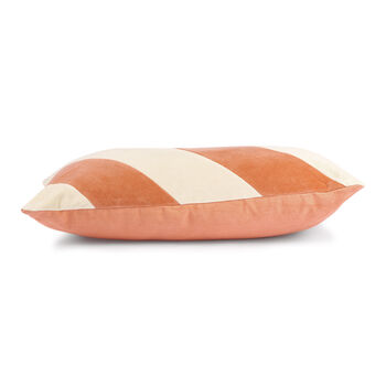 Peaches And Cream Stripe Cushion, 3 of 5