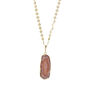 Caramel 'Ultra' Agate Long Gold Plated Necklace, thumbnail 1 of 2