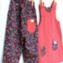 Reversible Baby Kids Cotton Spotty Strawberry Trousers, thumbnail 8 of 10