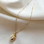 18k Gold Plated Cast Baroque Pearl Necklace, thumbnail 1 of 3
