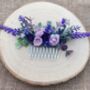 Purple And Lavender Flower Hair Comb, thumbnail 1 of 6