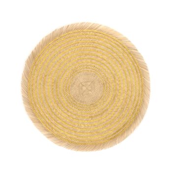 Woven Straw Gold Circular Placemats, 3 of 5