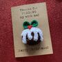 Pudding Crochet Christmas Card Handmade, thumbnail 3 of 8