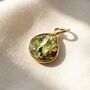 18ct Gold Plated Peridot Heart Charm Pendant, thumbnail 1 of 2