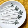 Pale Blue Crystal Hair Pins, thumbnail 1 of 4