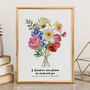 Personalised Birth Flower Grandma's Bunch Print, thumbnail 5 of 9