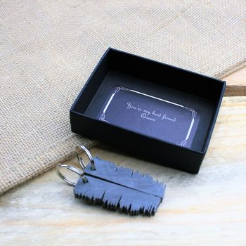 Pair Of Favourite Song Sound Wave Key Rings, 10 of 12