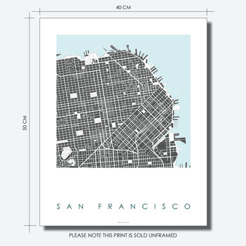 San Francisco Map Art Print Limited Edition, 4 of 5