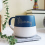 Personalised Dipped Stoneware Blue Mug, thumbnail 5 of 6
