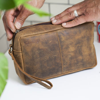 Leather Wash Bag, 2 of 4