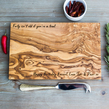 Personalised Olive Wood Cheese / Chopping Board, 3 of 8