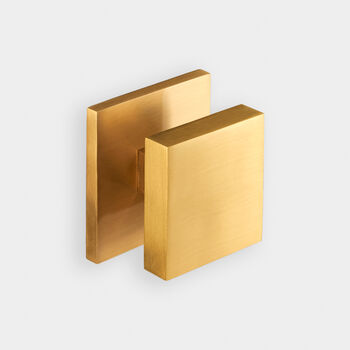 Luxury Solid Brass Gold Square Centre Door Knob, 3 of 3