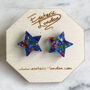 Colour Pop Confetti Star Stud Earrings, thumbnail 5 of 8