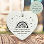 Personalised Porcelain Heart When It Rains Look For Rainbows And Stars Gift, thumbnail 1 of 2