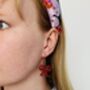 Mini Bow Ribbon Glitter Resin Earrings / Small Statement Gift For Her / Bridesmaid Or Birthday Gift, thumbnail 4 of 12