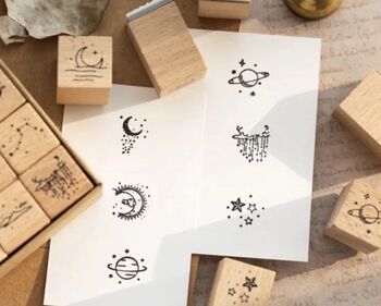 Moon And Celestial 16 Rubber Stamps Set, 8 of 8