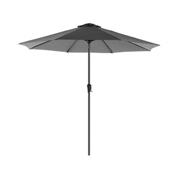 270 Cm Grey Garden Sunshade Parasol Umbrella, 3 of 8