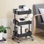 Three Tier Storage Trolley Rolling Utility Cart Shelves, thumbnail 5 of 12