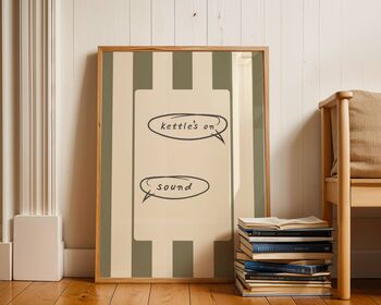 Kettle's On, Sound Tea Time Themed Art Print, 5 of 6